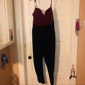 🌼Charlotte Russe red and black jumpsuit